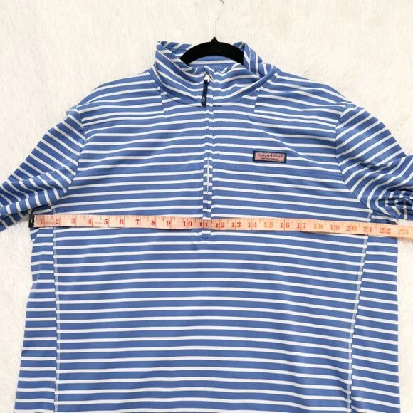 Women Vineyard Vines Striped Sankaty Shep Shirt in Light Blue Size Extra Large - Picture 4 of 11